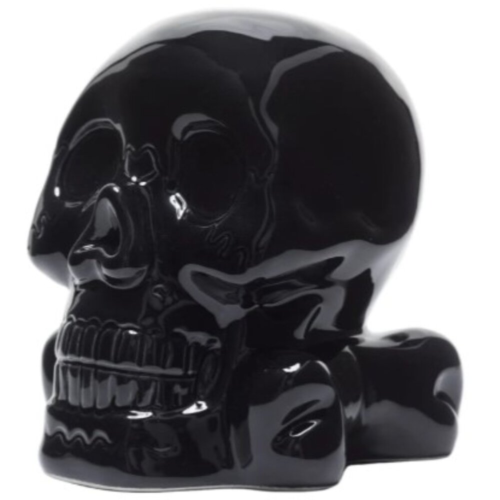 Sourpuss black skull bank